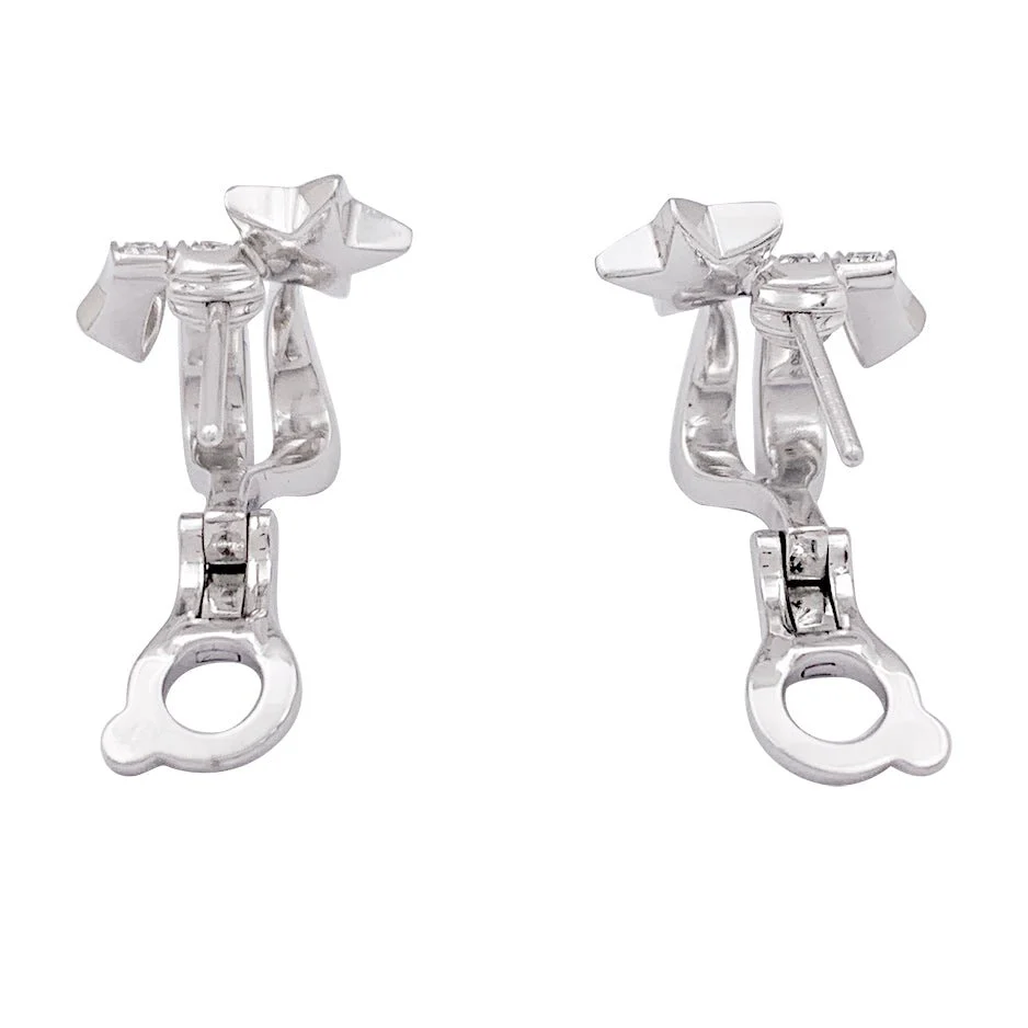Boucles d'oreilles CHANEL "Etoile Filante" en or blanc et diamants - Image 5