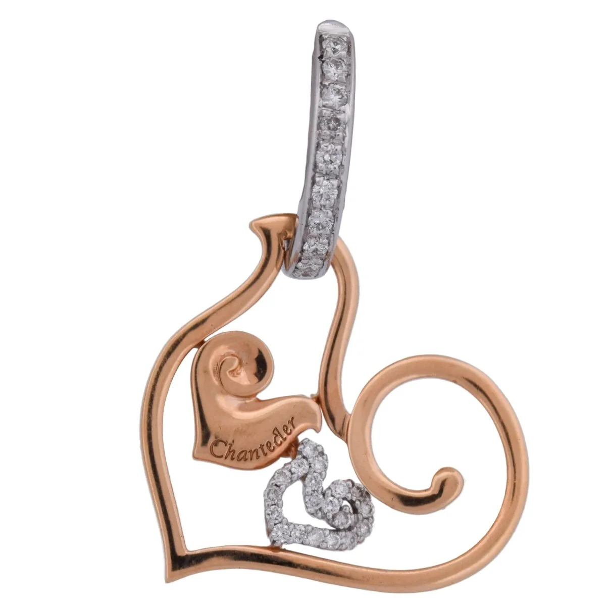 Boucles d'oreilles CHANTECLER en or blanc, or jaune et diamants - Image 2