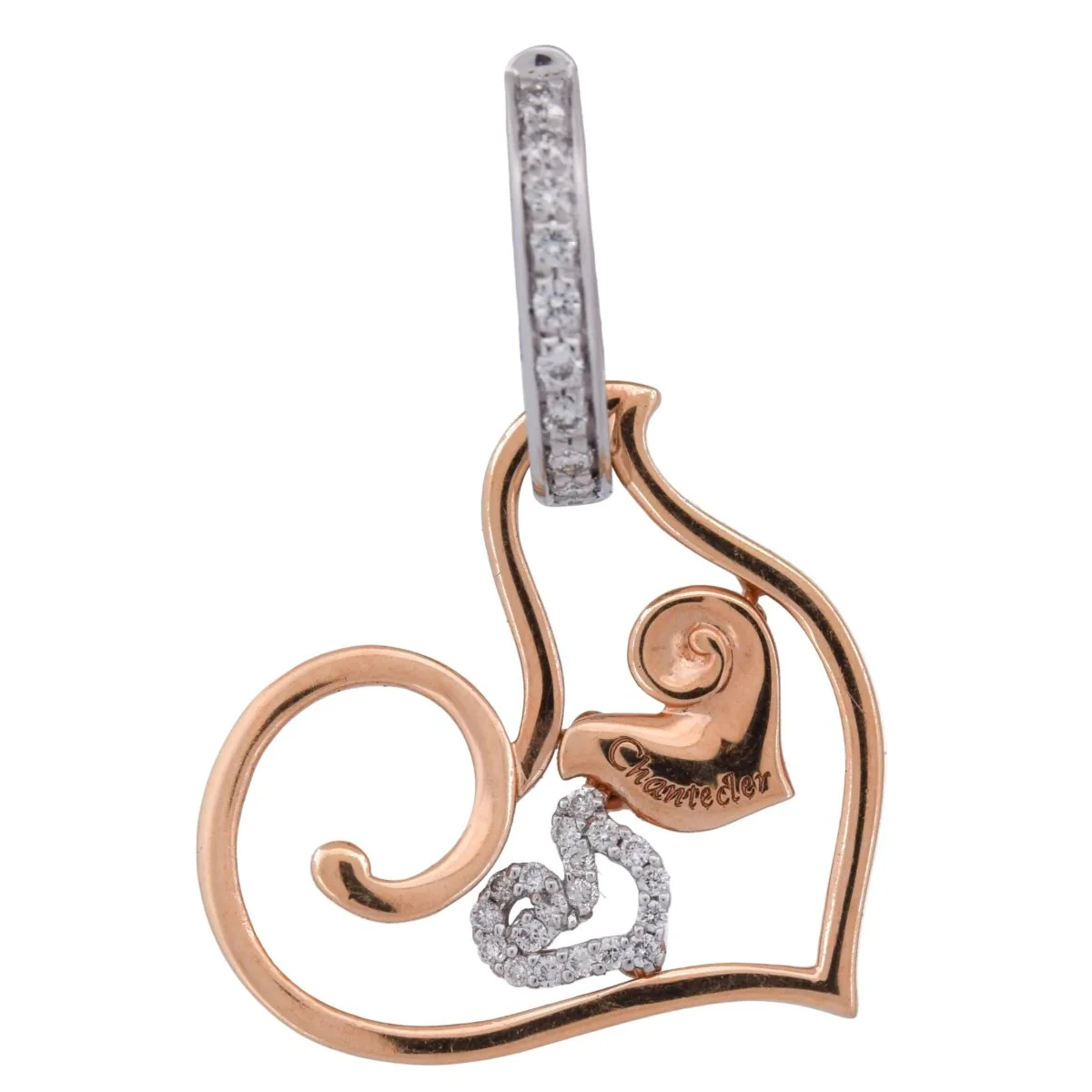 Boucles d'oreilles CHANTECLER en or blanc, or jaune et diamants - Image 3