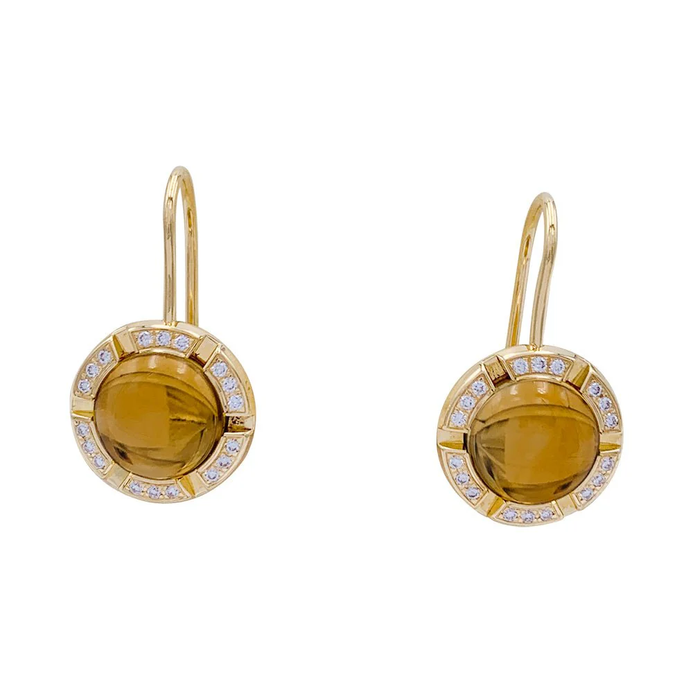 Boucles d'oreilles Chaumet, "Class One Croisière", or jaune, citrines, diamants