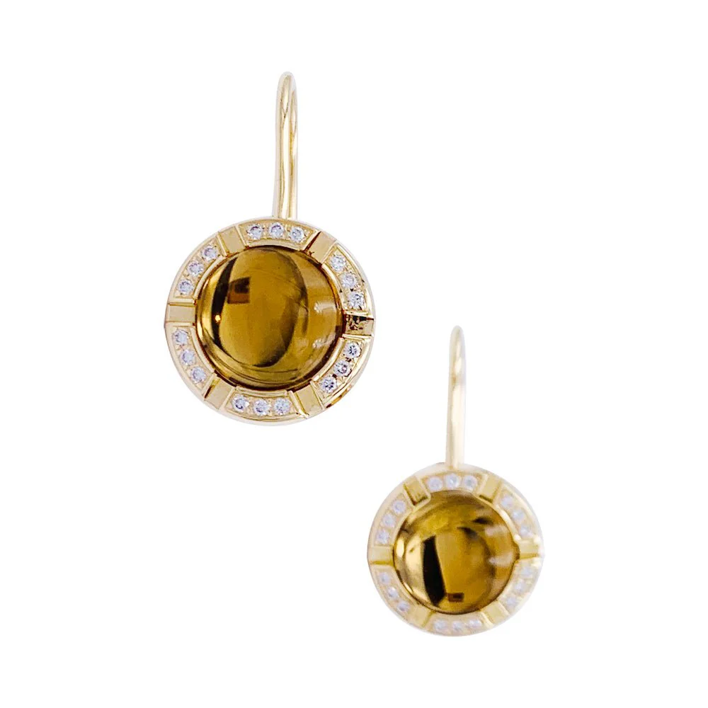 Boucles d'oreilles Chaumet, "Class One Croisière", or jaune, citrines, diamants - Image 4