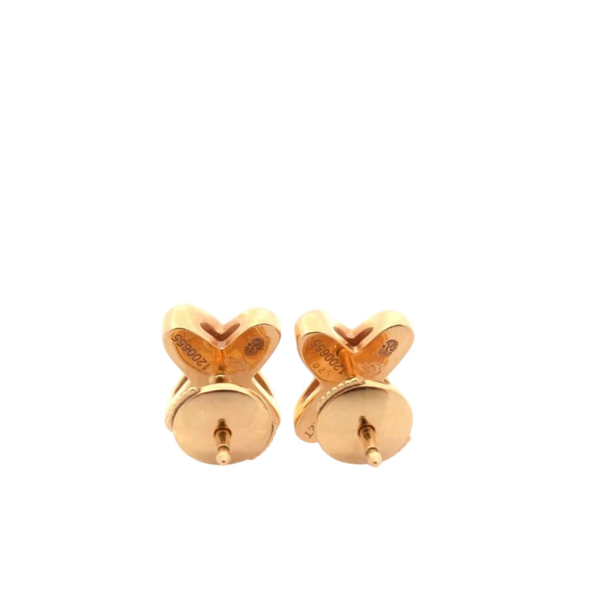 Boucles d'oreilles Puces CHAUMET en or jaune et diamants - Image 3