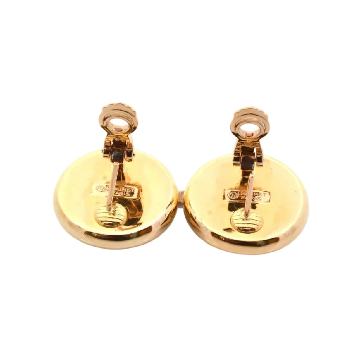 Boucles d'oreilles Clips CHAUMET en or jaune et perles - Image 2