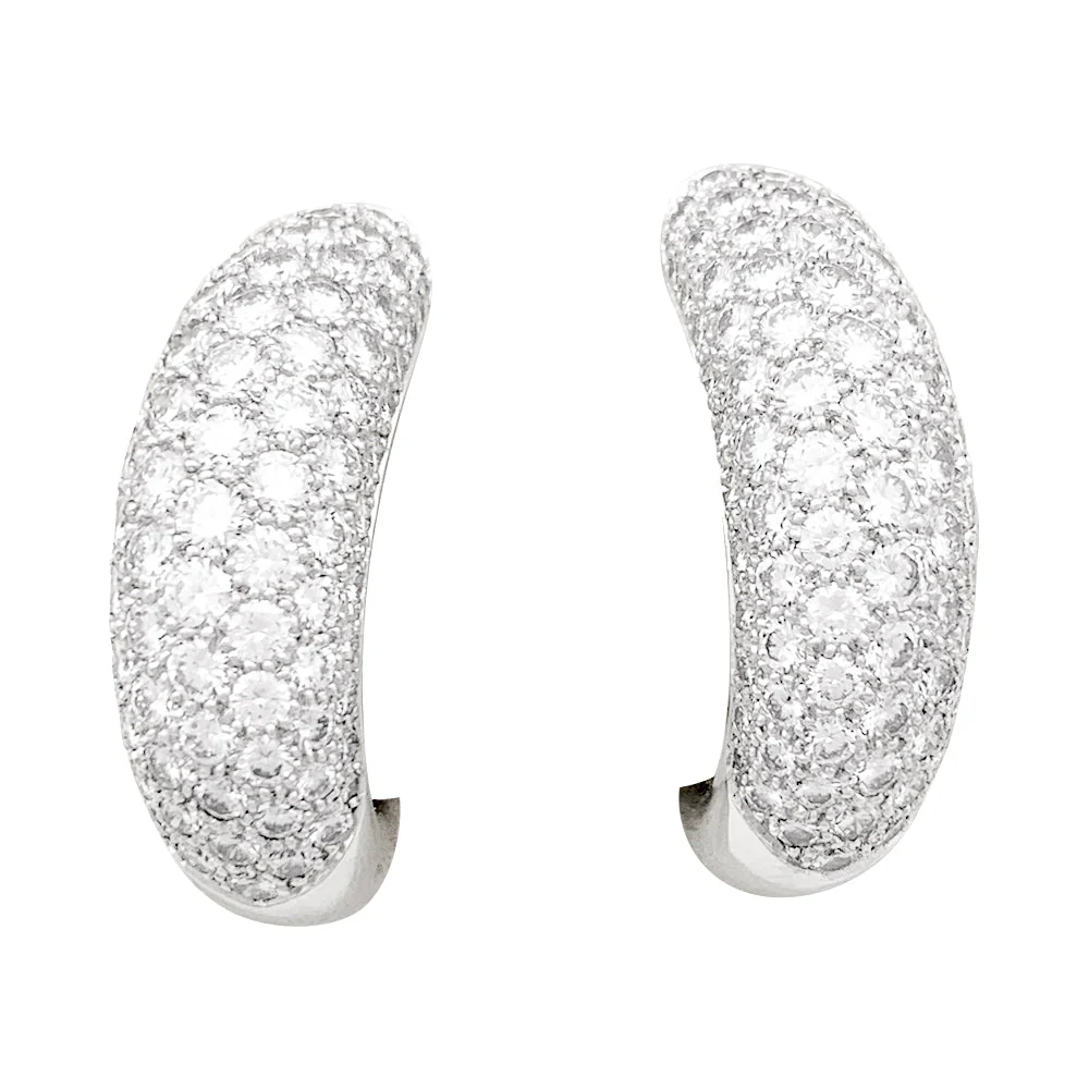 Boucles d'oreilles CHAUMET "Hommage à Venise" en or blanc et diamants