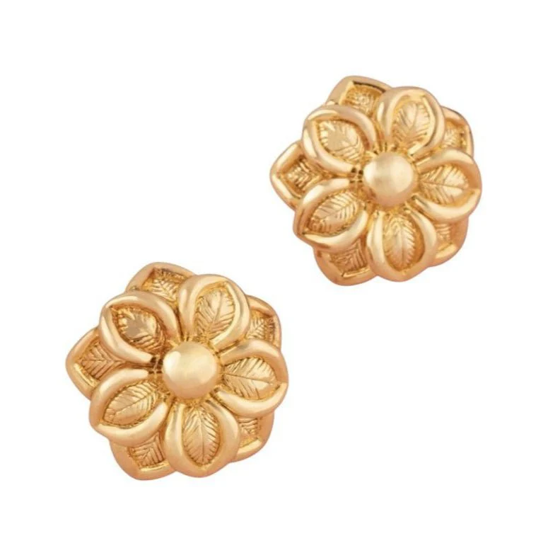 CHIMENTO boucles d'oreilles fleur en or jaune 18k