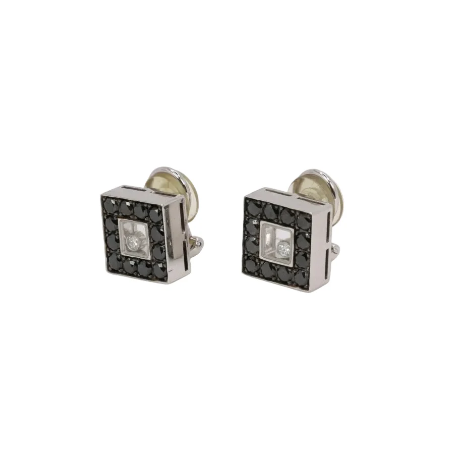 CHOPARD Boucles d'oreilles Happy Diamonds diamants noirs - Image 2