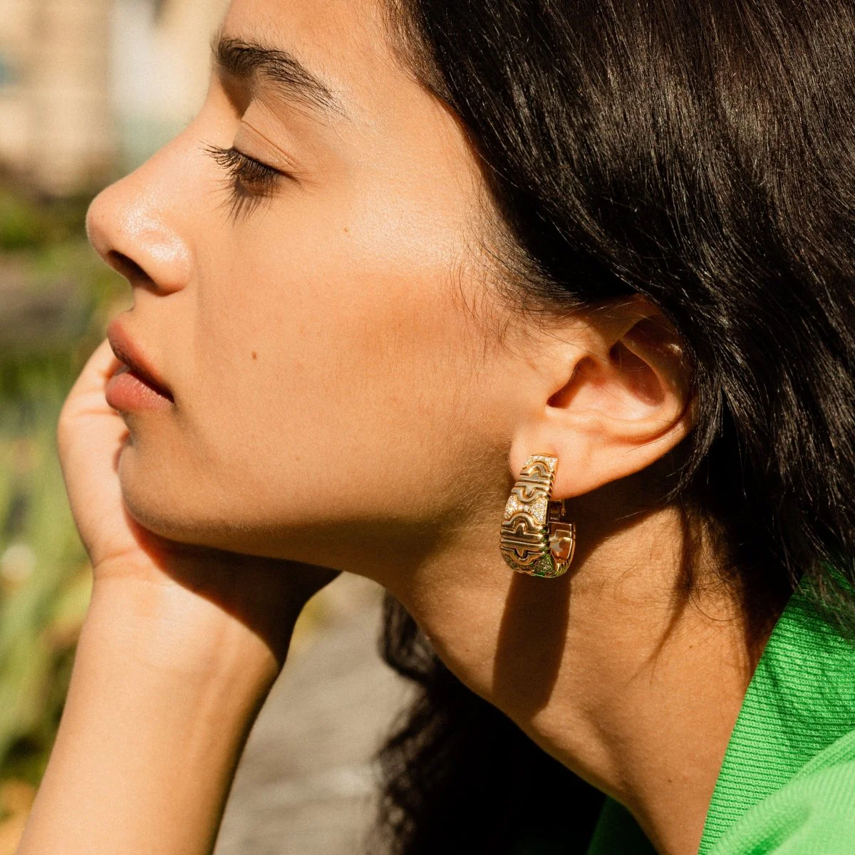 Boucles d'oreilles Clip BULGARI "Parentesi" en or jaune et diamants - Image 2