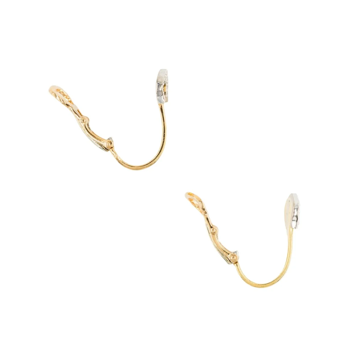 Boucles d'oreilles Clips CARTIER "C de Cartier" en or blanc, or jaune et or rose - Image 6