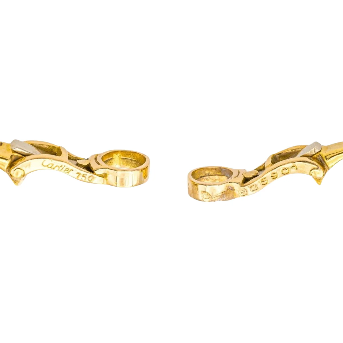 Boucles d'oreilles Clips CARTIER "Panthère" en or jaune, émeraudes et diamants - Image 7