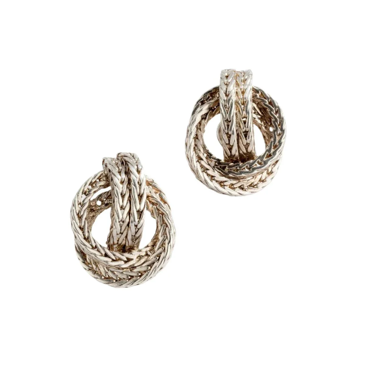 Boucles d'oreilles Clip HERMÈS "Vendôme" en argent