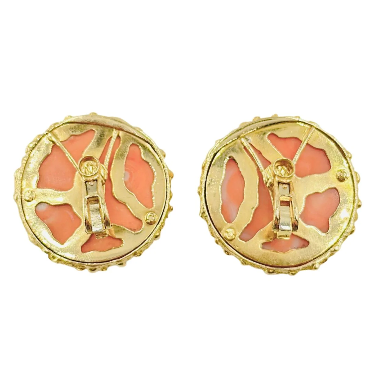 Boucles d'oreilles Clip MAUBOUSSIN en or jaune et corail - Image 3