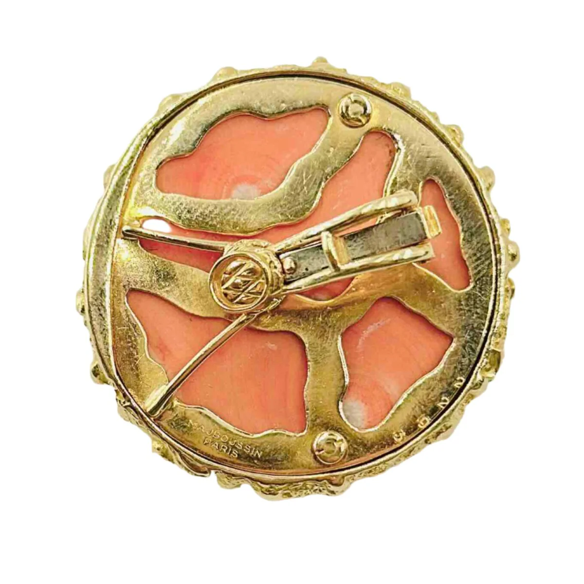 Boucles d'oreilles Clip MAUBOUSSIN en or jaune et corail - Image 4