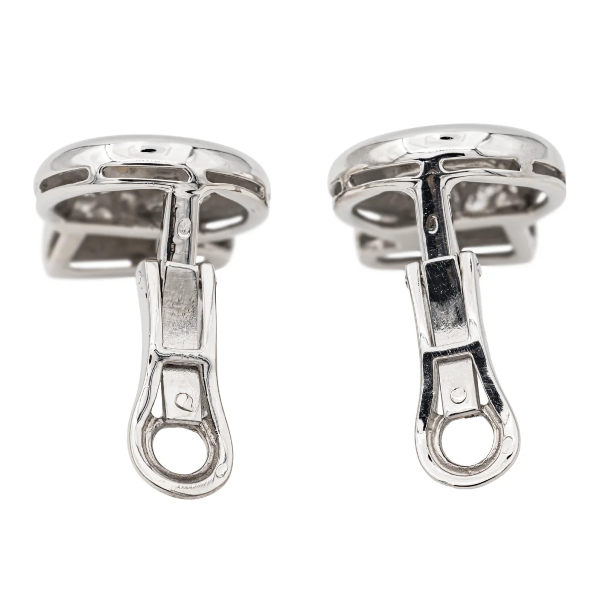 Boucles d'oreilles Clip en or blanc et diamants - Image 6