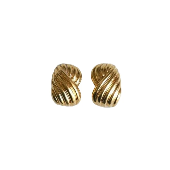 Boucles d'oreilles clip torsade or