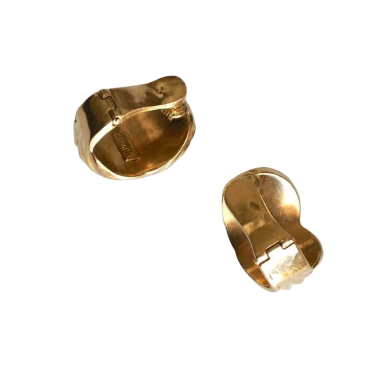 Boucles d'oreilles clip torsade or - Image 4