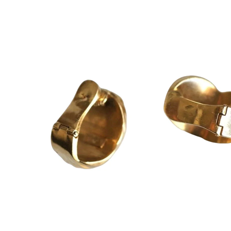 Boucles d'oreilles clip torsade or - Image 5