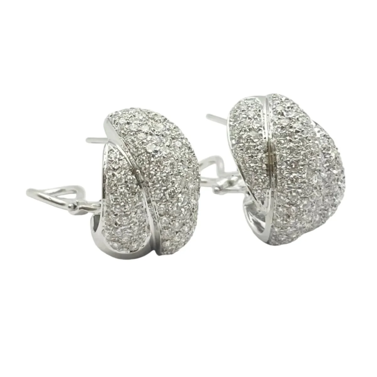 Boucles d'oreilles Clips DAMIANI en or blanc et diamants - Image 3