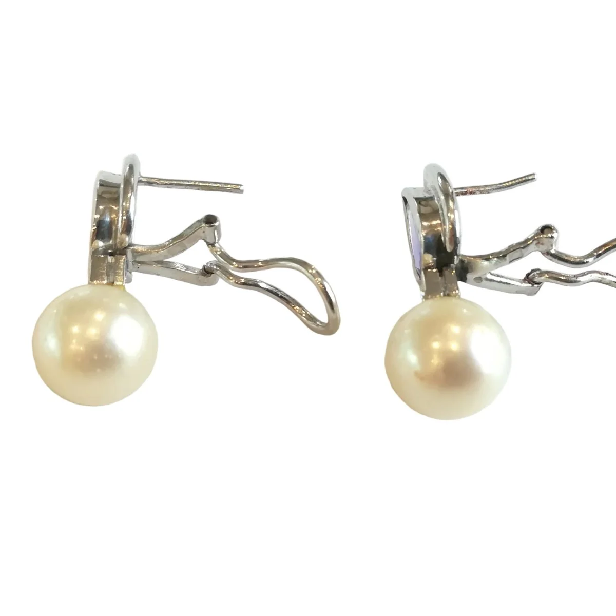 Boucles d'oreilles Clips en platine, perles, tanzanites et diamants - Image 3