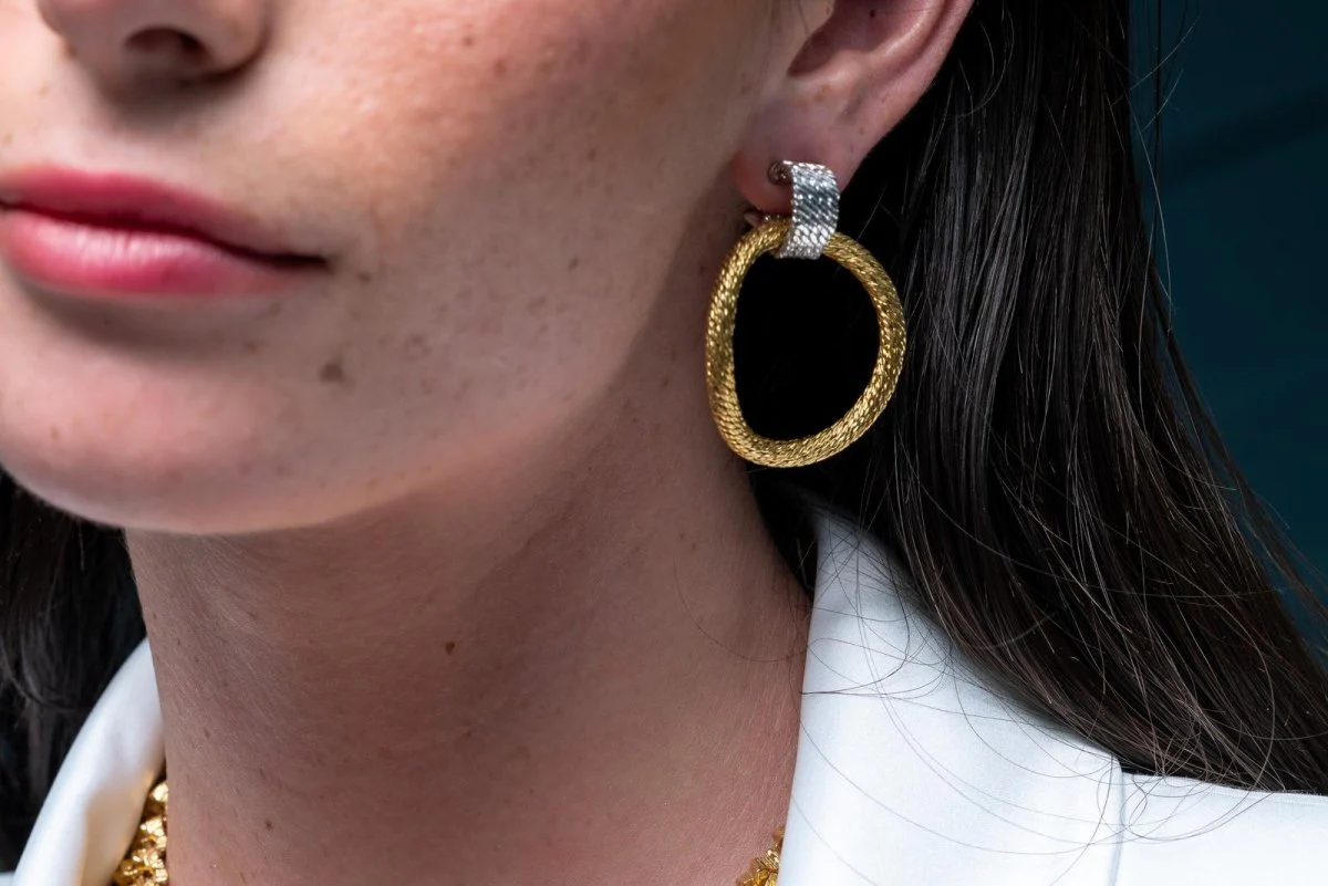 Boucles d'oreilles Clips anneaux en 2 ors - Image 6