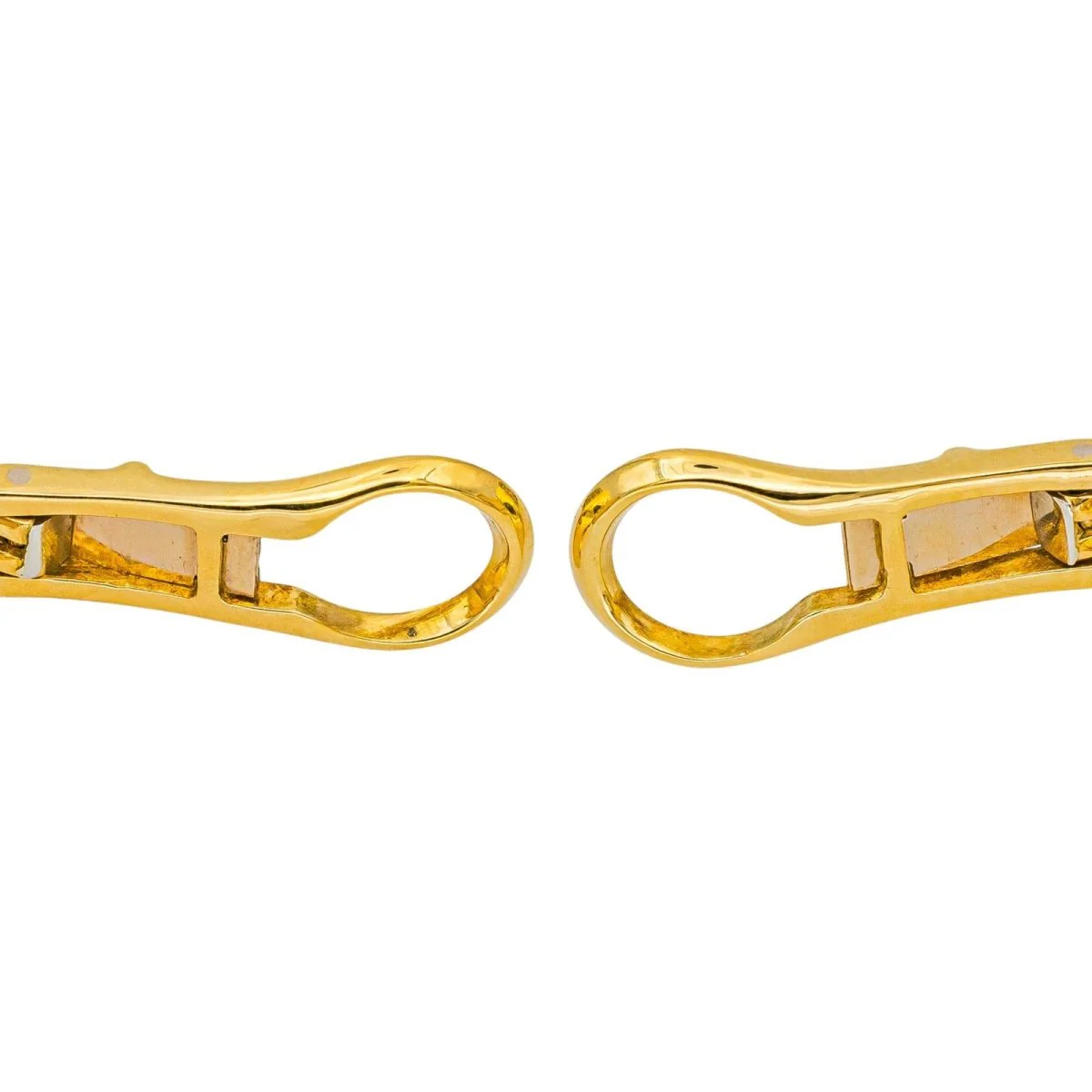 Boucles d'oreilles Clips en or jaune, or blanc et diamants - Image 7