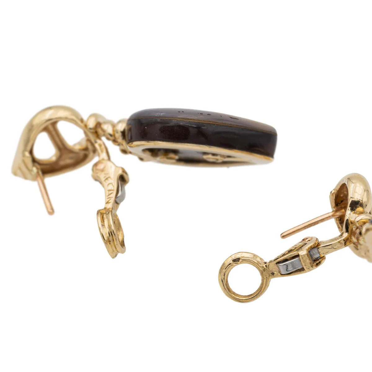 Boucles d'oreilles Coeur Or jaune Nacre - Image 7