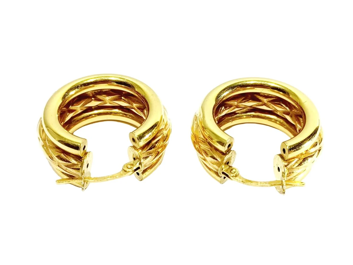 Boucles d'oreilles Créoles en or jaune - Image 4