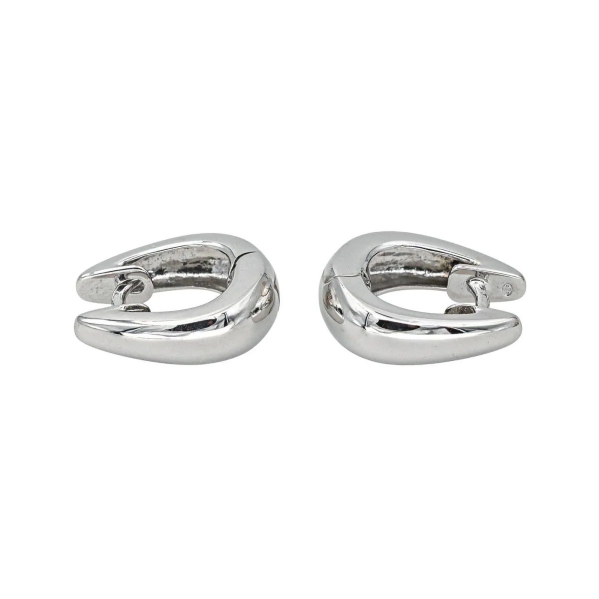Boucles d'oreilles Créoles en or blanc - Image 6