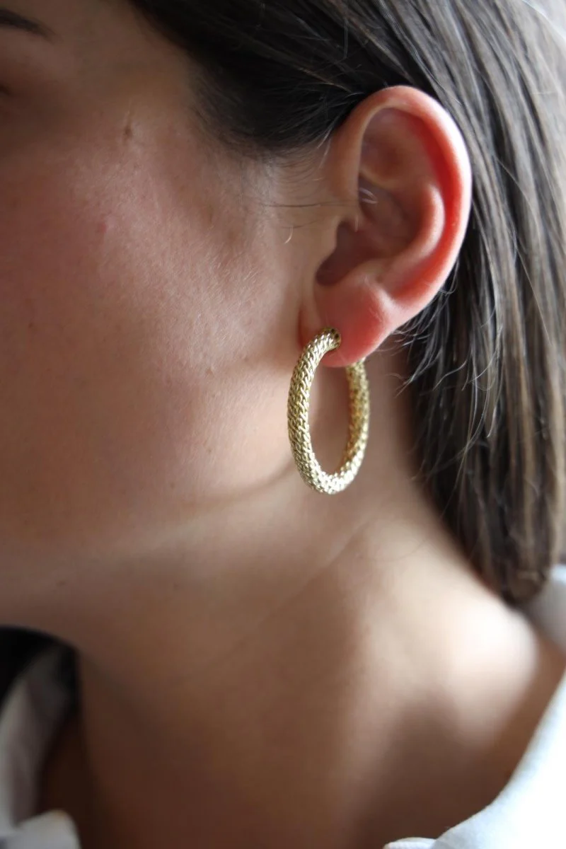 Boucles d'oreilles Créoles Or jaune - Image 2