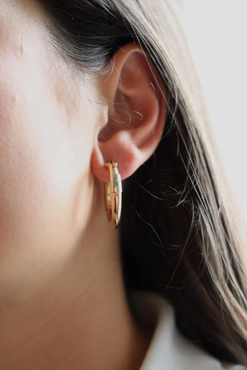 Boucles d'oreilles Créoles Or jaune - Image 2