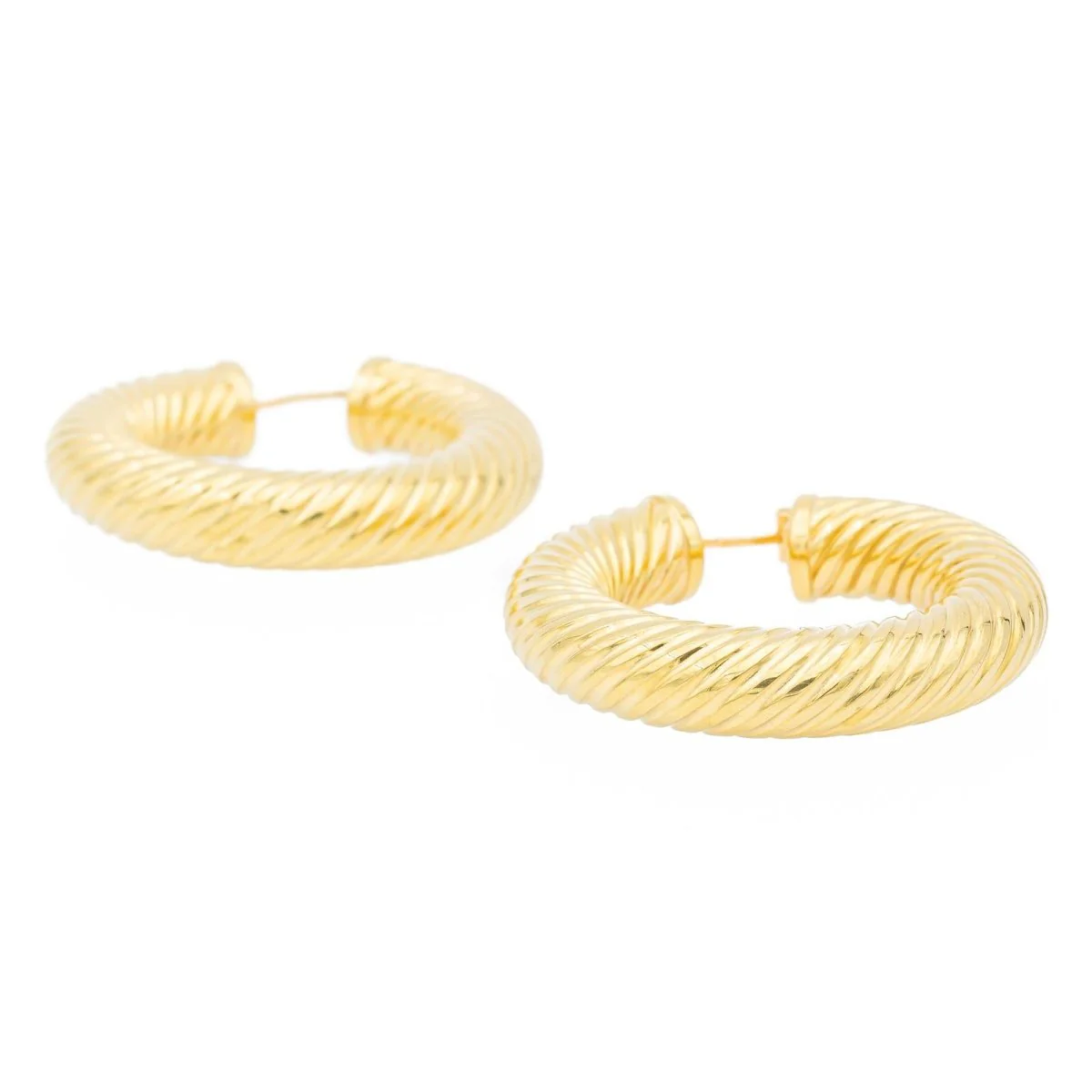 Boucles d'oreilles Créoles en or jaune - Image 7