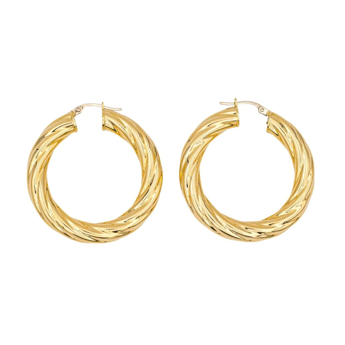 Boucles d'oreilles Créoles en or jaune - Image 3