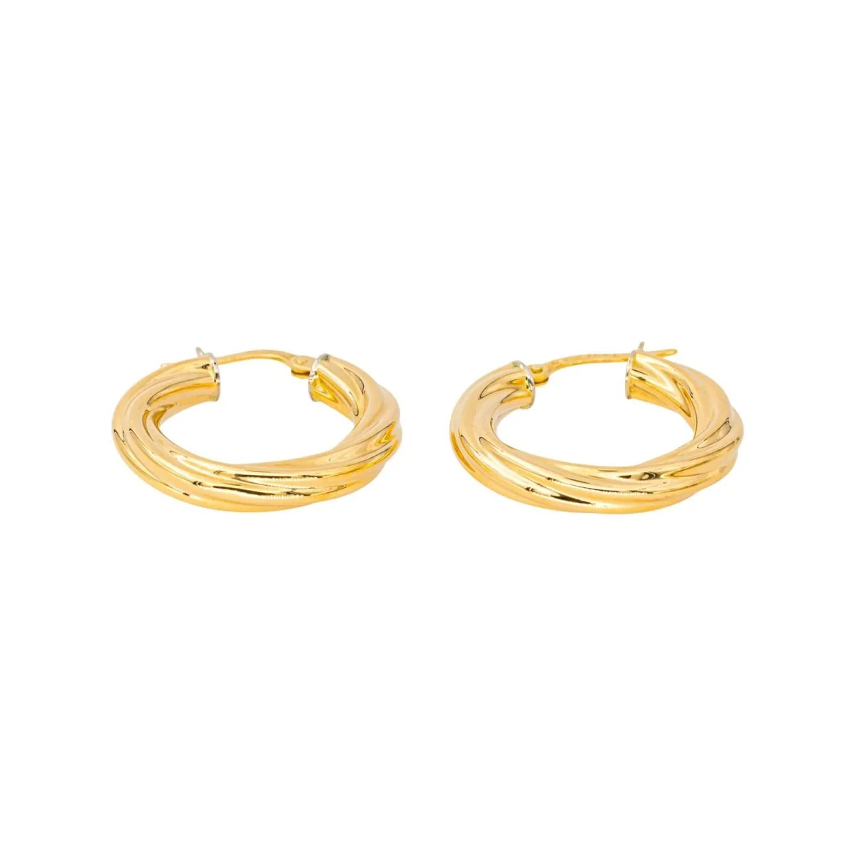 Boucles d'oreilles Créoles en or jaune - Image 3