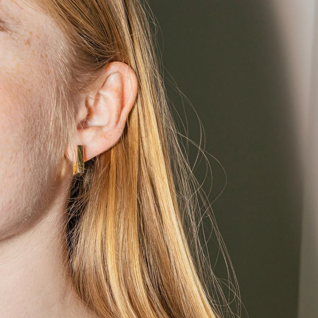Boucles d'oreilles Créoles en or jaune - Image 2