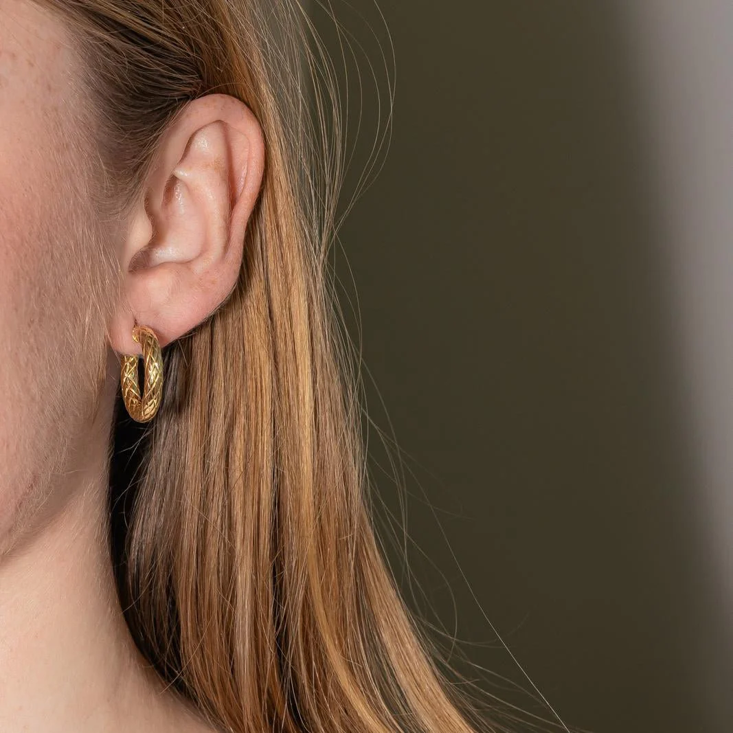 Boucles d'oreilles Créoles en or jaune - Image 2