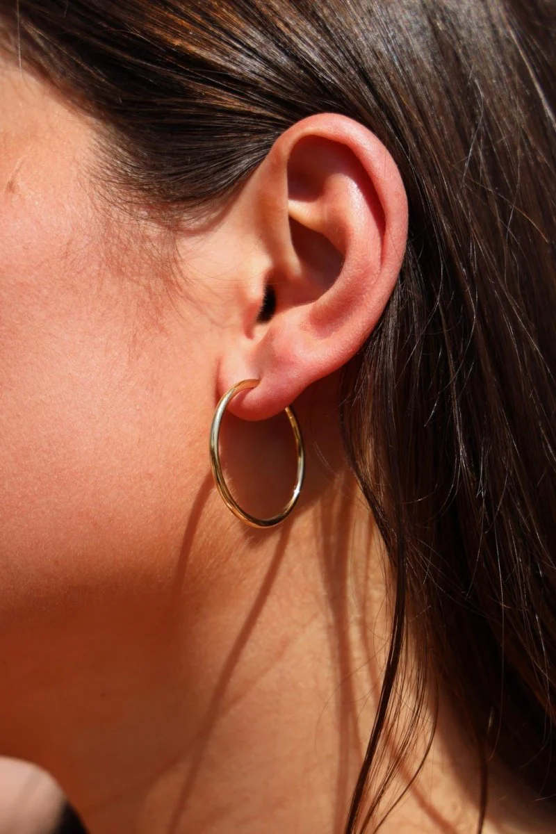 Boucles d'oreilles Créoles Or jaune - Image 2