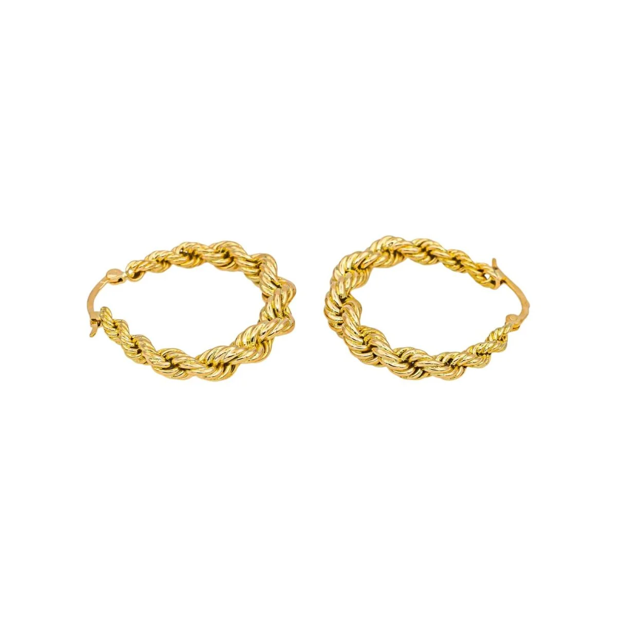 Boucles d'oreilles Créoles Or jaune - Image 4