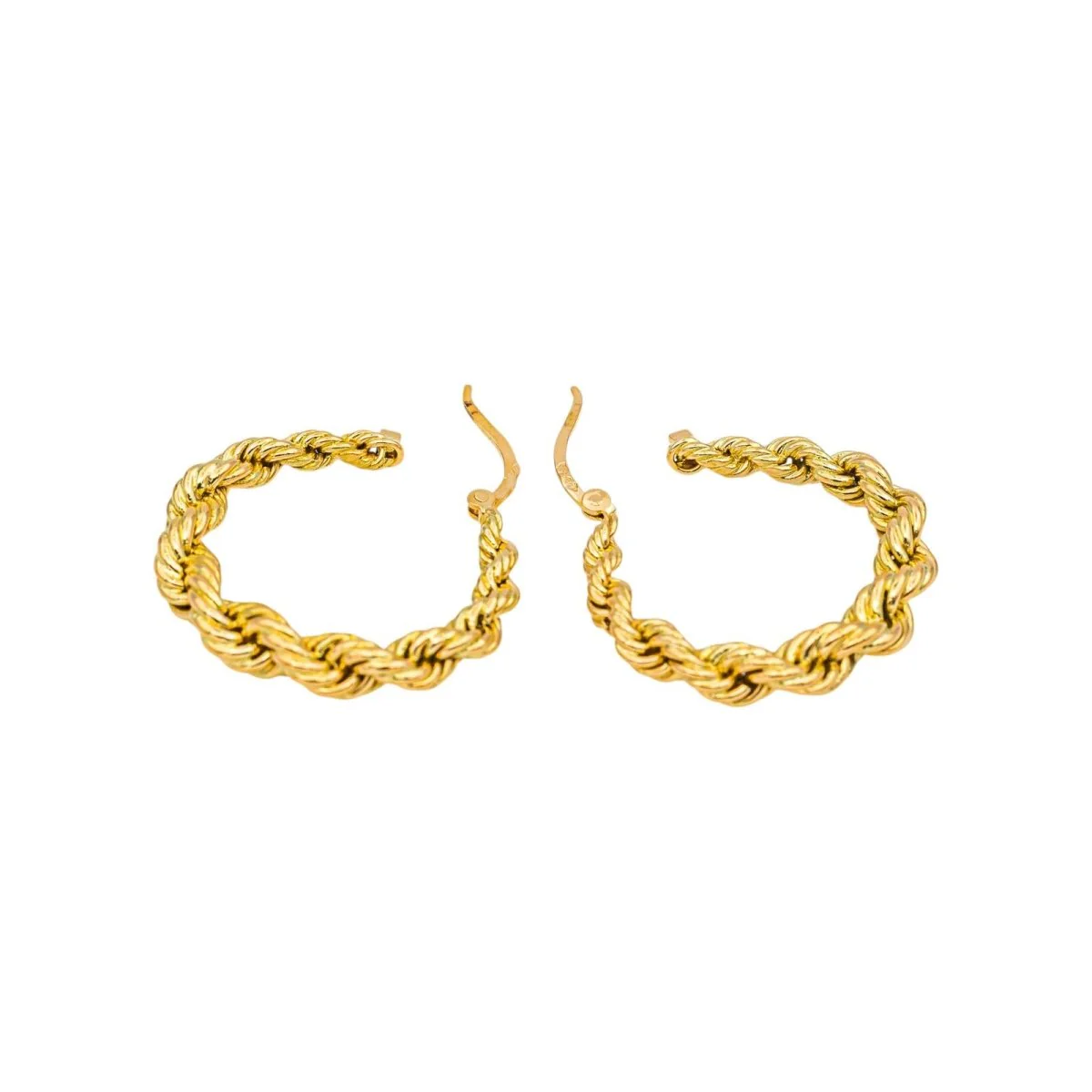 Boucles d'oreilles Créoles Or jaune - Image 7