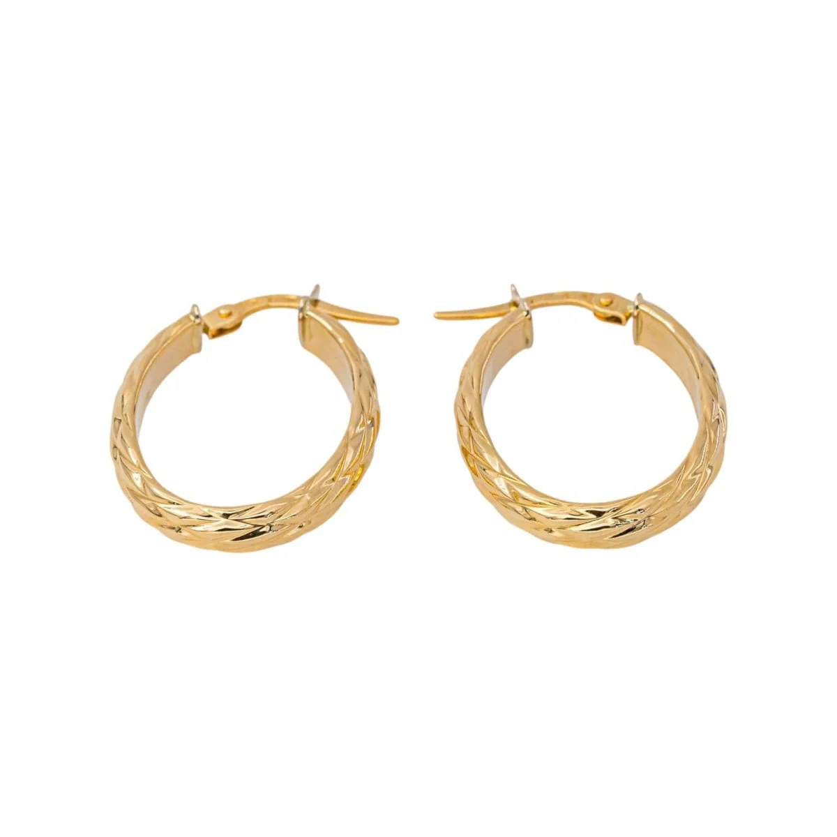 Boucles d'oreilles Créoles en or jaune - Image 3
