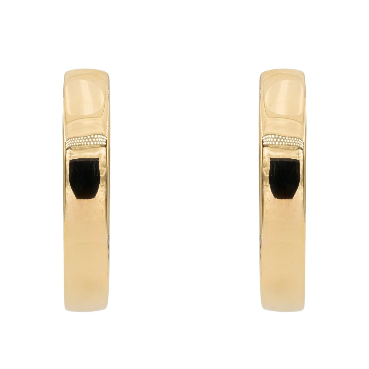 Boucles d'oreilles Créoles en or jaune et diamant - Image 9