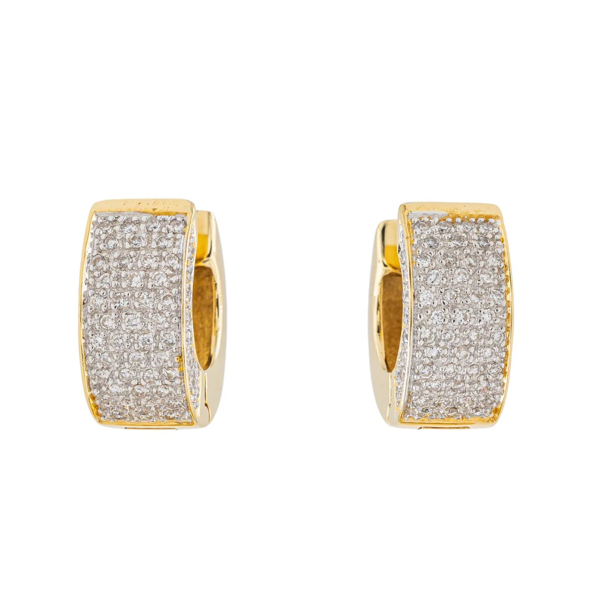 Boucles d'oreilles Créoles Or jaune Diamant