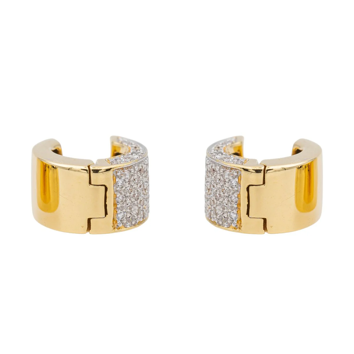 Boucles d'oreilles Créoles Or jaune Diamant - Image 5