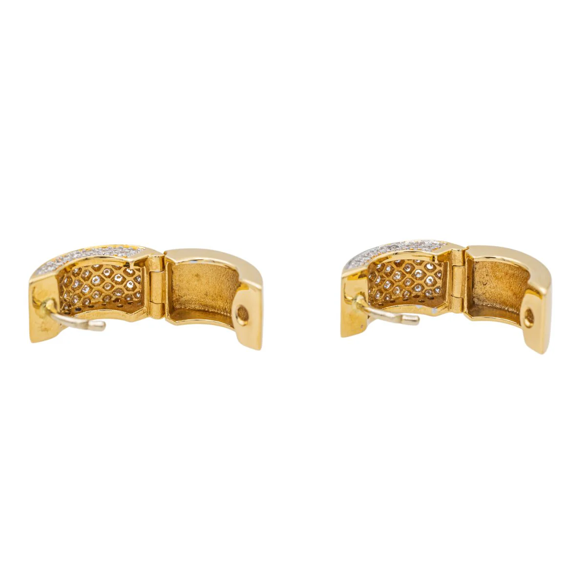 Boucles d'oreilles Créoles Or jaune Diamant - Image 6