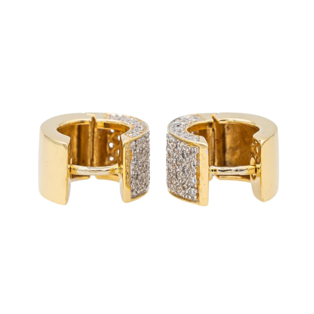 Boucles d'oreilles Créoles Or jaune Diamant - Image 7