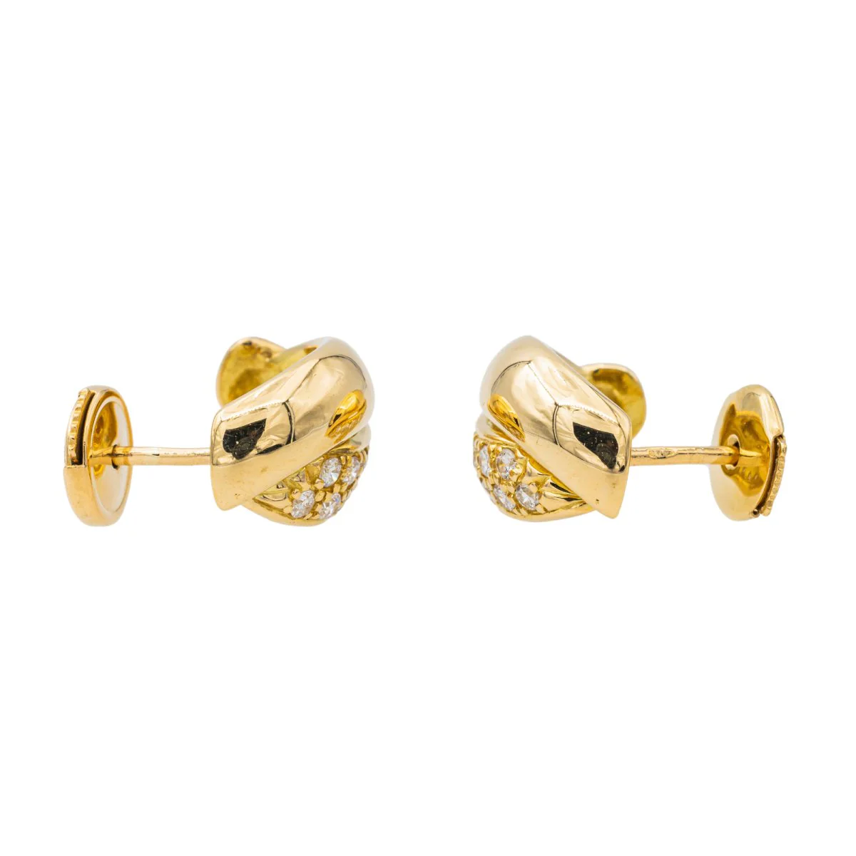 Boucles d'oreilles Créoles Or jaune Diamant - Image 3