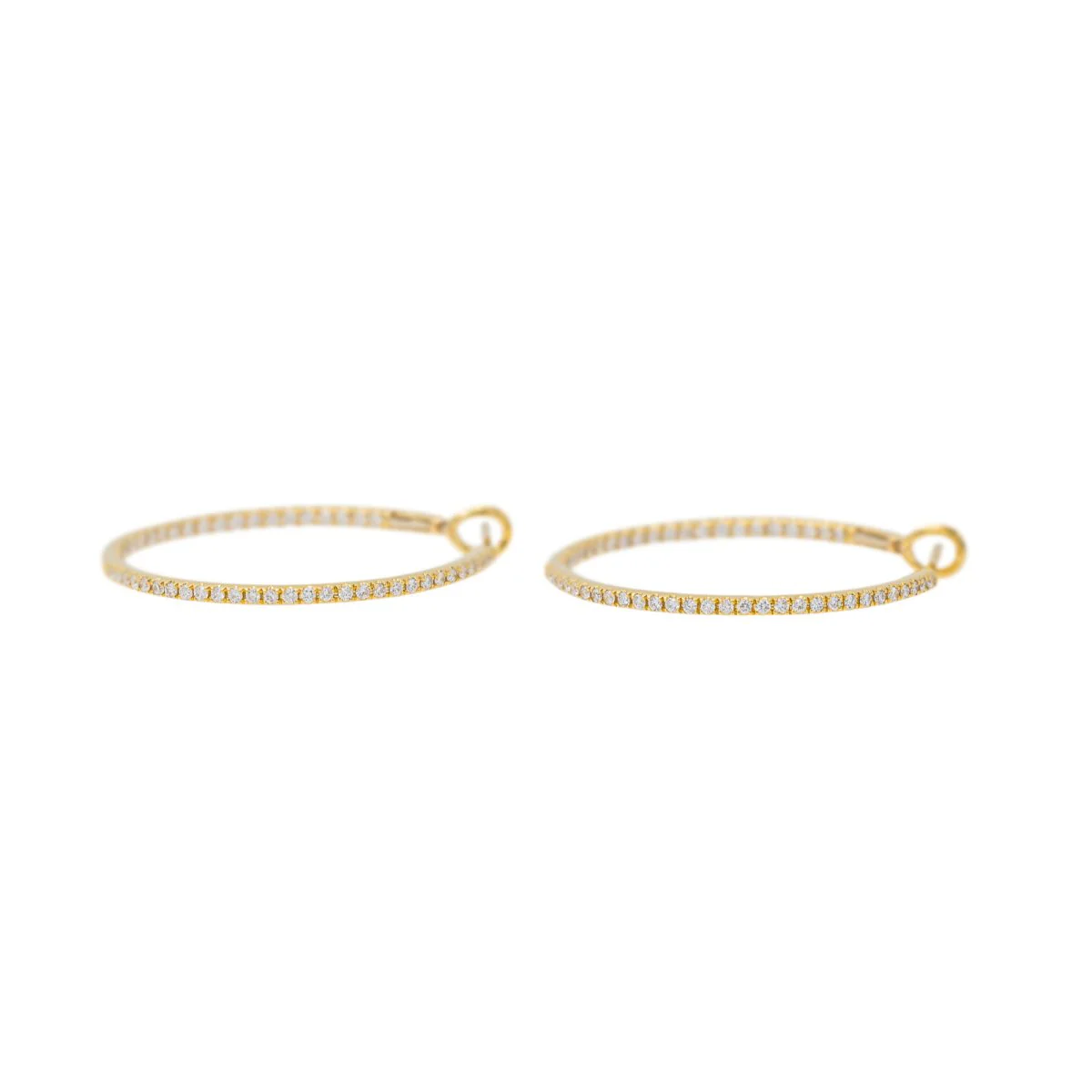 Boucles d'oreilles Créoles Or jaune Diamant - Image 3