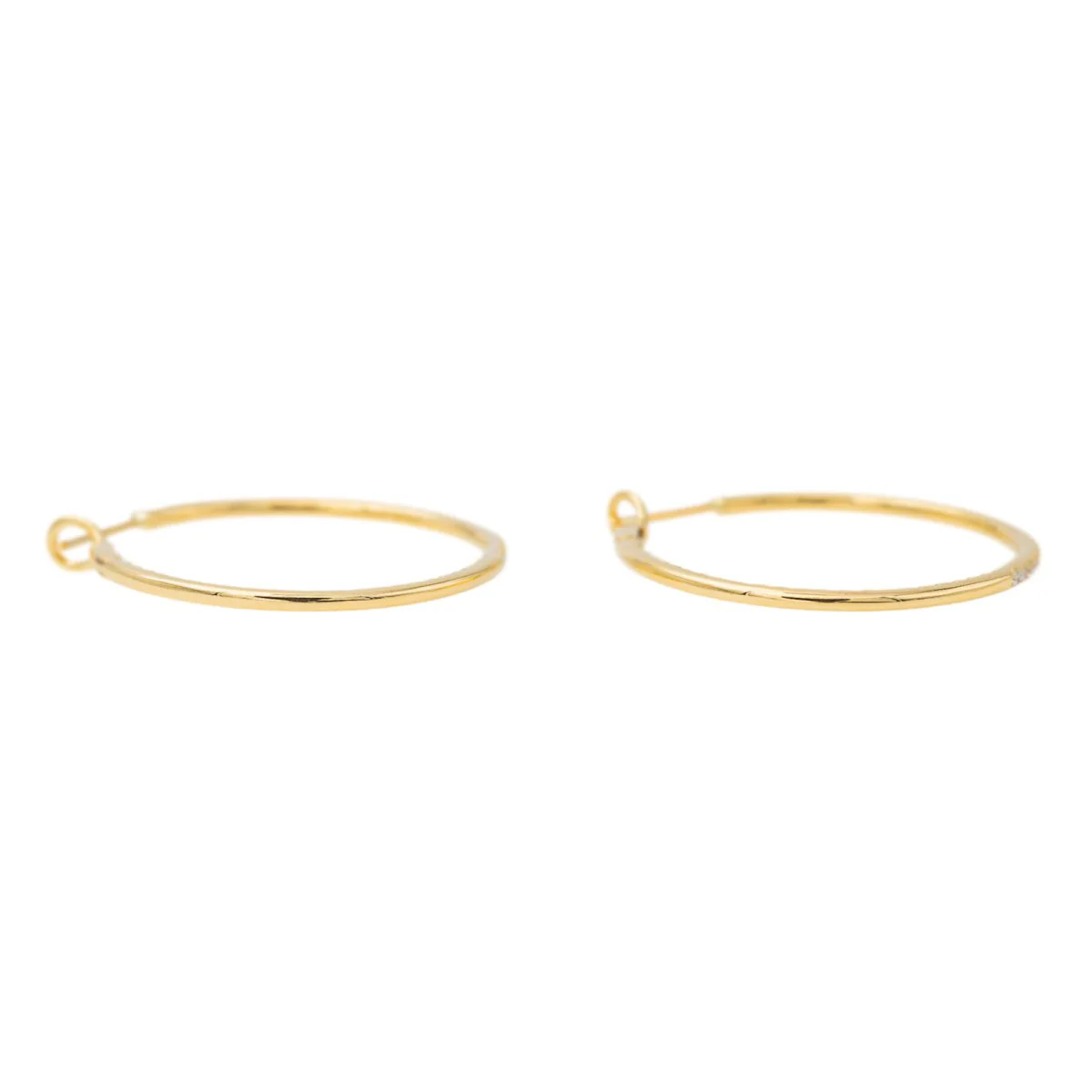 Boucles d'oreilles Créoles Or jaune Diamant - Image 5