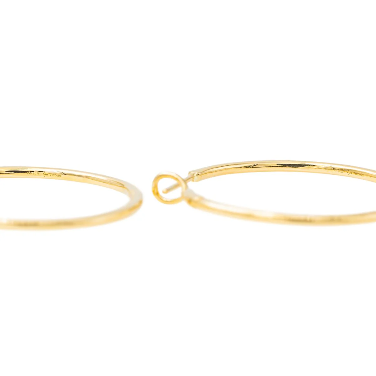 Boucles d'oreilles Créoles Or jaune Diamant - Image 7