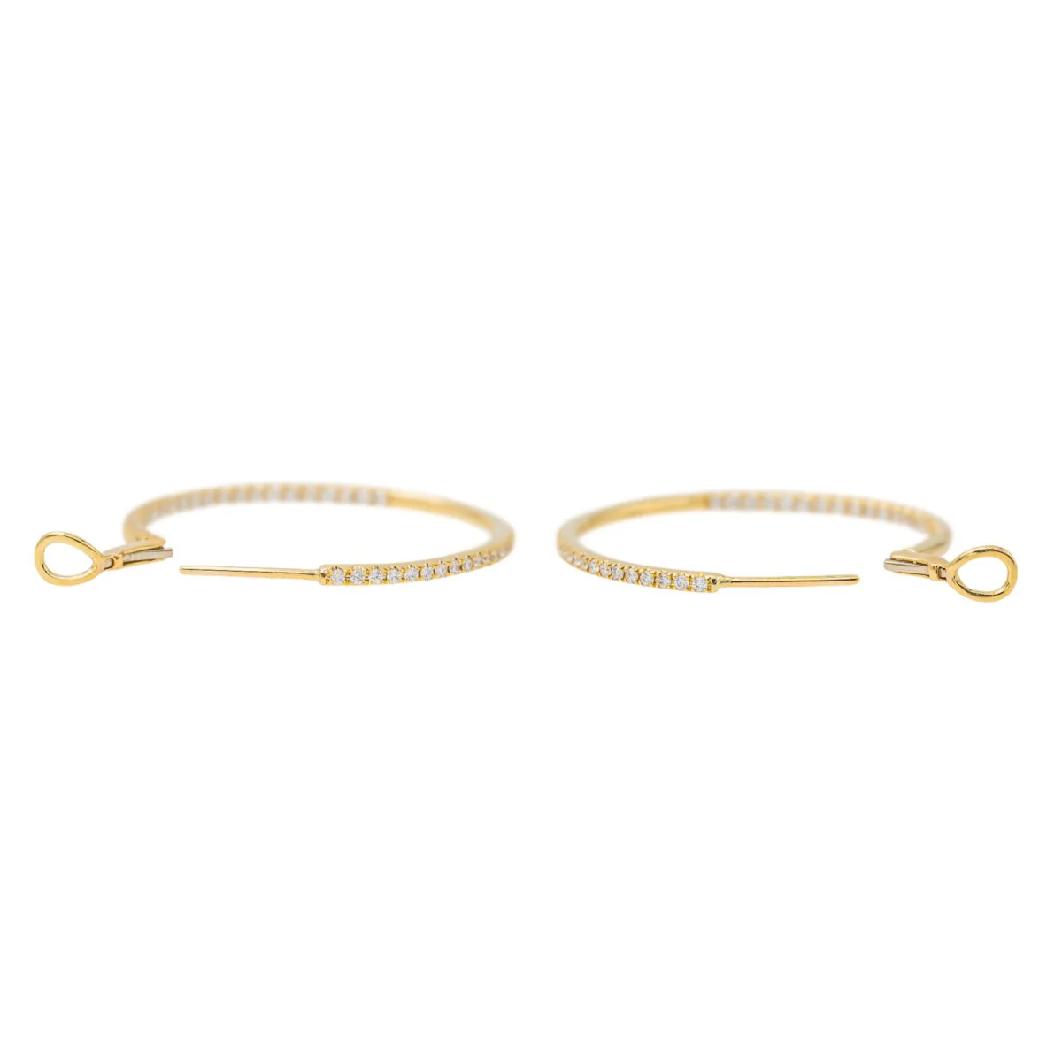 Boucles d'oreilles Créoles Or jaune Diamant - Image 8