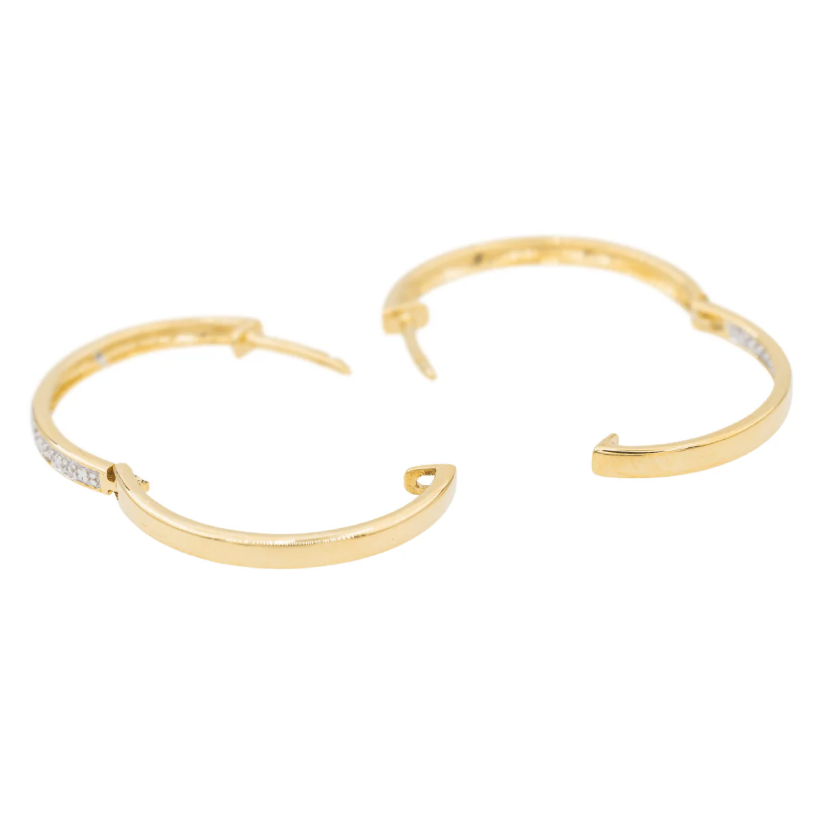 Boucles d'oreilles Créoles Or jaune Diamant - Image 7