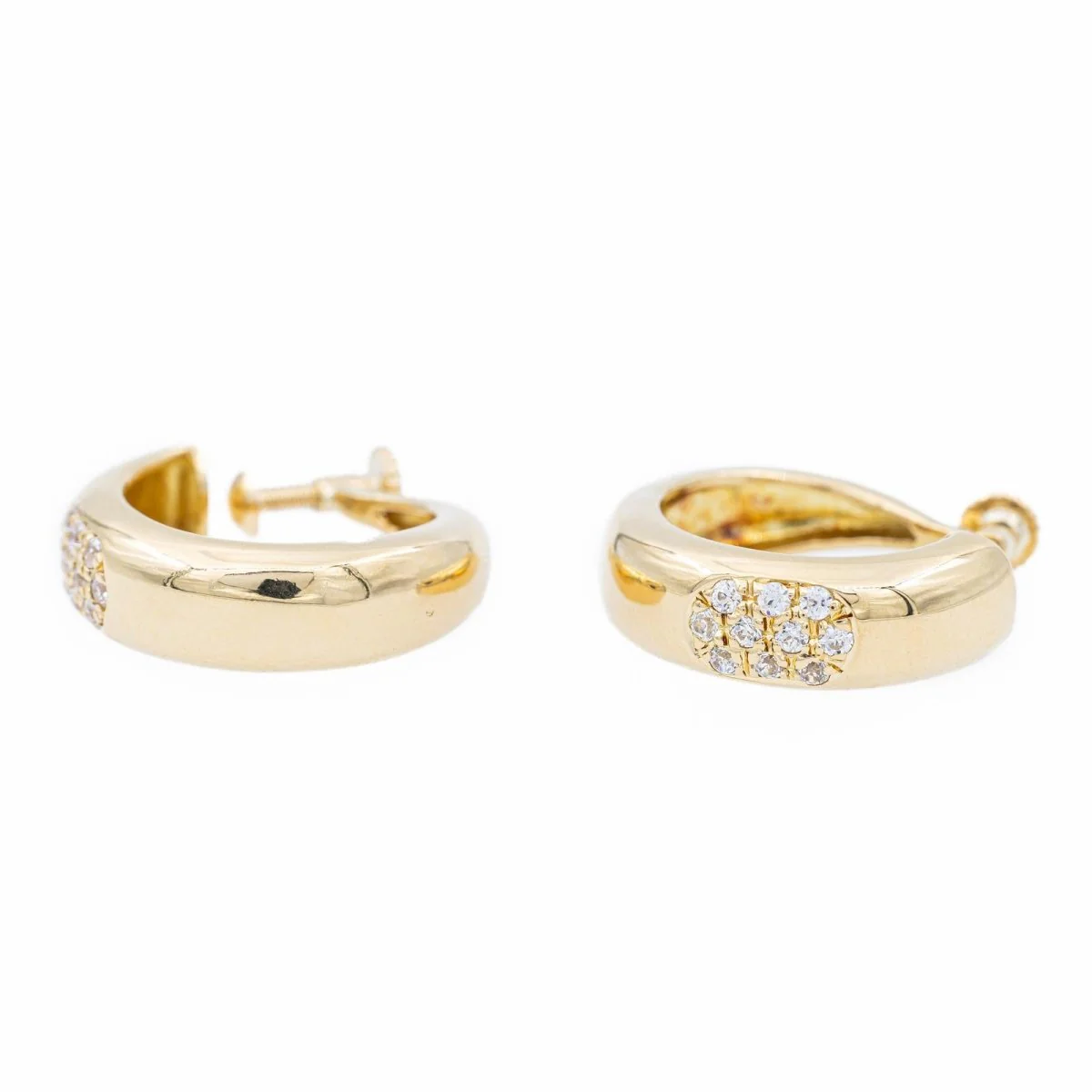 Boucles d'oreilles Créoles Or jaune Diamant - Image 3